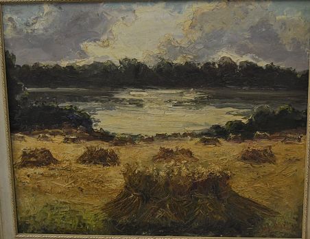 (n-6851) Lõuendil maal, järvevaade