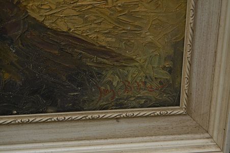 (n-6851) Lõuendil maal, järvevaade