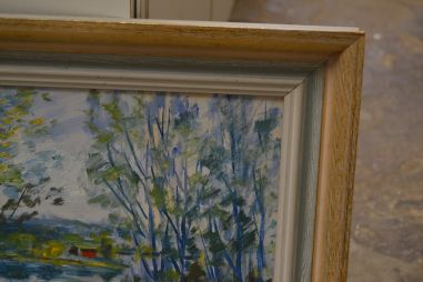 (n-6853) Lõuendil maal, järvevaade