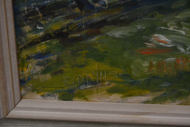 (n-6853) Lõuendil maal, järvevaade