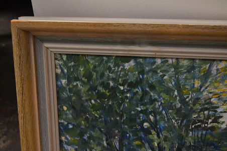 (n-6853) Lõuendil maal, järvevaade