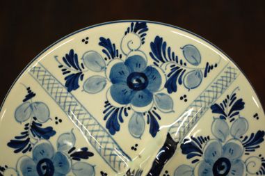 (n-6875) Delft Blue, käsitsimaalitud kaanega toos