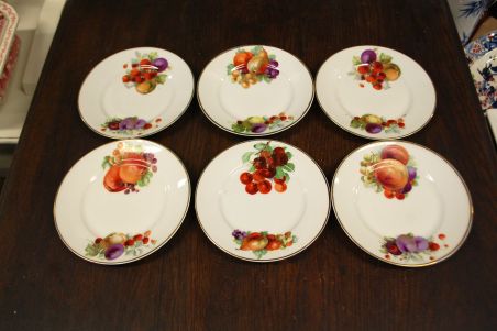 (n-6889) Puuviljadega koogitaldrikud, 6tk