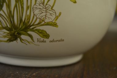 (n-6893) Taimemustriga keraamilise jalaga laualamp