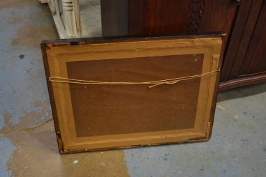 (n-6896) Vanem litograafia paat rannal