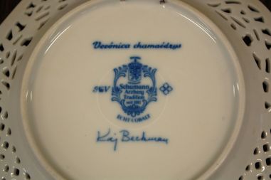 (n-6970/1) Schumann Arzberg Echt Cobalt, Kai Beckman, kollektsioontaldrik nr.5 "Taimed"