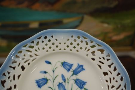 (n-6970/4) Schumann Arzberg Echt Cobalt, Kai Beckman, kollektsioontaldrik nr.1 "Taimed"