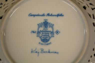 (n-6970/4) Schumann Arzberg Echt Cobalt, Kai Beckman, kollektsioontaldrik nr.1 "Taimed"