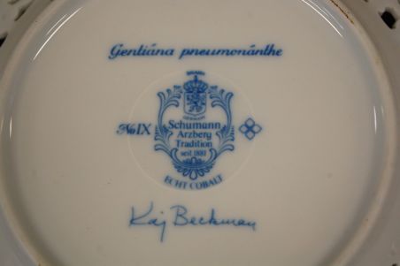 (n-6970/5) Schumann Arzberg Echt Cobalt, Kai Beckman, kollektsioontaldrik nr.9 "Taimed"