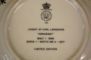 (n-6975/2) B&G Copenhagen Porcelain, kollektsioontaldrik nr. 4, seeria 1