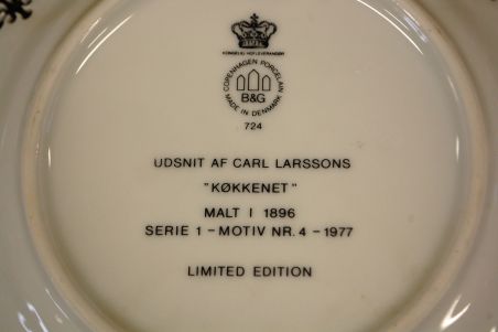 (n-6975/2) B&G Copenhagen Porcelain, kollektsioontaldrik nr. 4, seeria 1