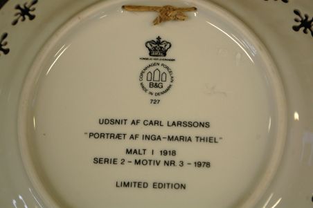 (n-6975/4) B&G Copenhagen Porcelain, kollektsioontaldrik nr. 3, seeria 2