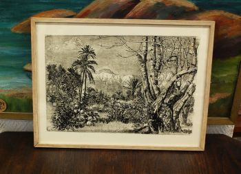 (P-1067) Viiralt, trükirepro Marrakechi maastik