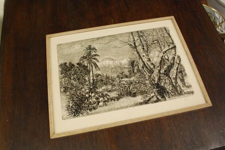 (P-1067) Viiralt, trükirepro Marrakechi maastik