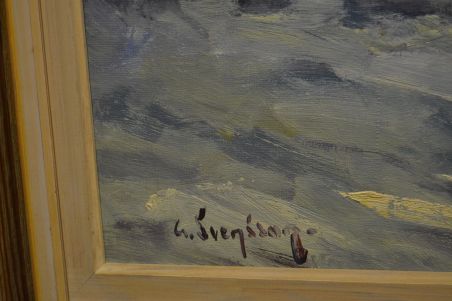 (L-667) Suur lõuendil maal Talvemaastik