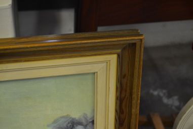 (L-667) Suur lõuendil maal Talvemaastik