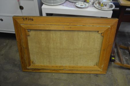 (L-667) Suur lõuendil maal Talvemaastik