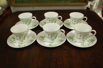 (n-7012/3) Hutschenreuther, kohvitassid-taldrikud, 6tk komplektis