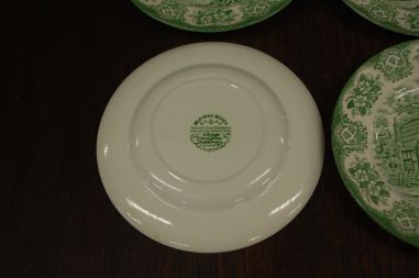 (n-7048/3) English Ironstone, rohelised salatitaldrikud, 4tk