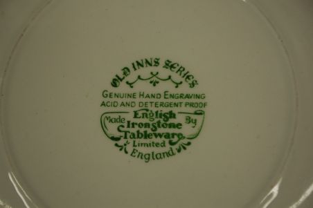 (n-7048/3) English Ironstone, rohelised salatitaldrikud, 4tk
