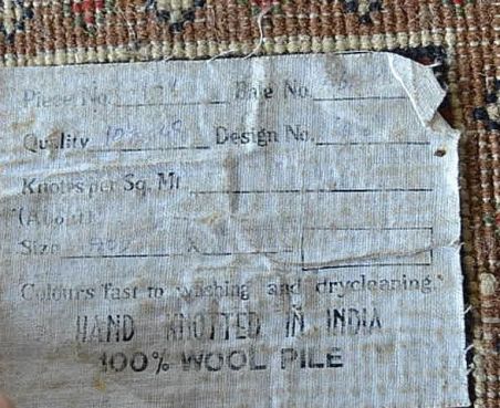 (v-107) Suur villane India vaip 2x3m