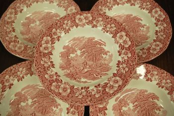 (n-7052) Enoch Wedgwood LTD, Woodland, supi-pastataldrikud, 5tk 2