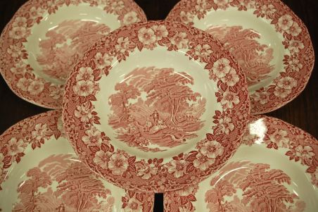 (n-7052) Enoch Wedgwood LTD, Woodland, supi-pastataldrikud, 5tk