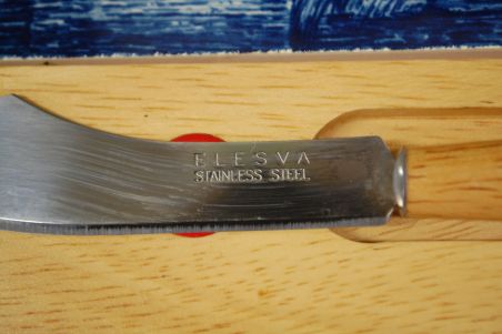 (n-7065) Delft Blue käsitsimaalitud lõikelaud juustule koos noaga