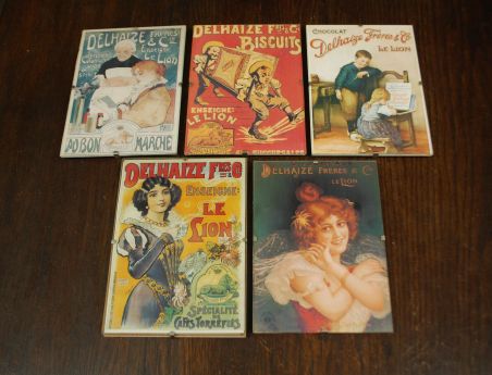 (n-7072) Vanadest maiustuste ja šokolaadireklaamidest pildiseeria, 5tk