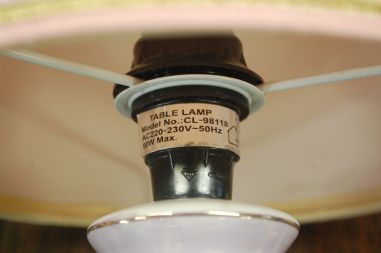 (n-7085) Roosa roosiline laualamp