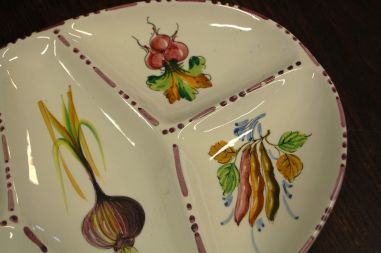 (n-7089) Käsitsimaalitud köögiviljadega suur vaagen