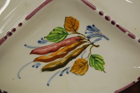 (n-7089) Käsitsimaalitud köögiviljadega suur vaagen