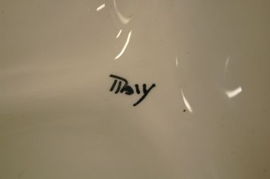 (n-7089) Käsitsimaalitud köögiviljadega suur vaagen