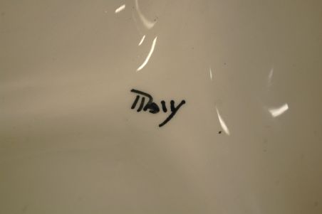 (n-7089) Käsitsimaalitud köögiviljadega suur vaagen