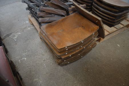 (L-696) Vanad kinosaali või teatritoolid, 4 istmega komplekt