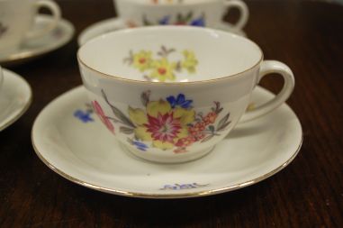 (n-7137/3) BM, C.W.S, lillelised kohvitassid-taldrikud, 4tk