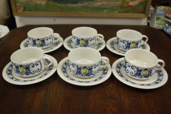 (n-7162) Villeroy & Boch Cadiz, kohvitassid-taldrikud, 6tk