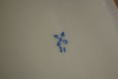 (n-7164/2) Kalk Eisenberg, õlelillemustriga kauss-vaagen, 1tk