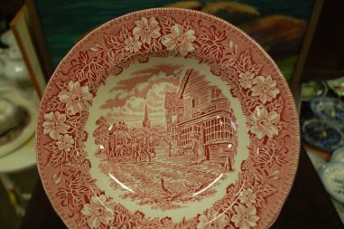 (n-7177/2) Royal tudor Ware Staffordshire, Coaching Taverns 1828, supi-pastataldrikud, 4tk
