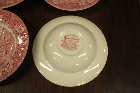 (n-7177/2) Royal tudor Ware Staffordshire, Coaching Taverns 1828, supi-pastataldrikud, 4tk