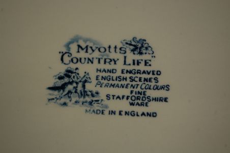 (n-7178/2) Myotts Country Life, Fine Staffordshire Ware, ovaalne vaagen