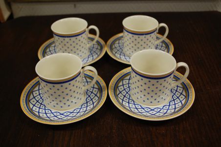 (n-7182/4) Villeroy & Boch, Gallo Design, Perpignan, kohvitassid-taldrikud, 4tk