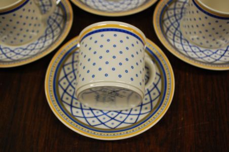 (n-7182/4) Villeroy & Boch, Gallo Design, Perpignan, kohvitassid-taldrikud, 4tk