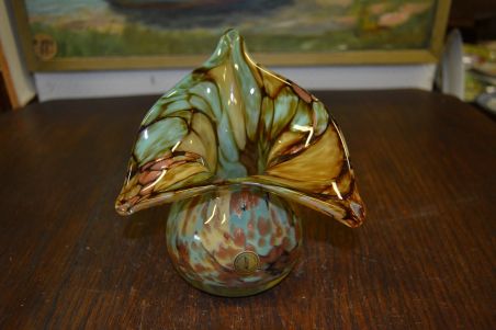 (n-7187) Holsteinische Schweiz, Glasgalerie Malente, uhke klaasvaas