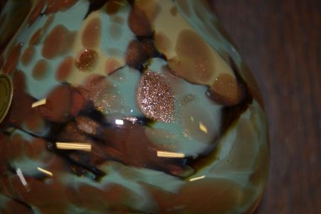 (n-7187) Holsteinische Schweiz, Glasgalerie Malente, uhke klaasvaas