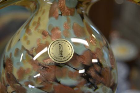 (n-7187) Holsteinische Schweiz, Glasgalerie Malente, uhke klaasvaas