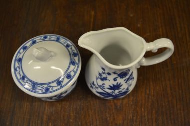 (n-7196/1) Wellco Krefeld Porzellan, Echt Kobalt sibulamustriline koorekann ja suhkrutoos