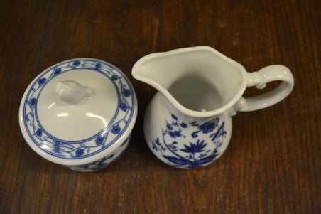 (n-7196/1) Wellco Krefeld Porzellan, Echt Kobalt sibulamustriline koorekann ja suhkrutoos