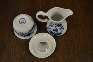 (n-7196/1) Wellco Krefeld Porzellan, Echt Kobalt sibulamustriline koorekann ja suhkrutoos