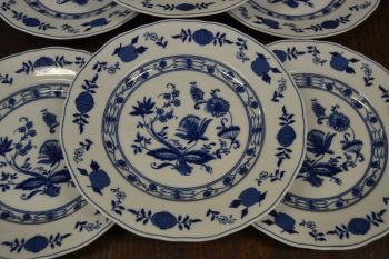 (n-7196/3) Wellco Krefeld Porzellan, sibulamustriline salatitaldrikud, 6tk 2